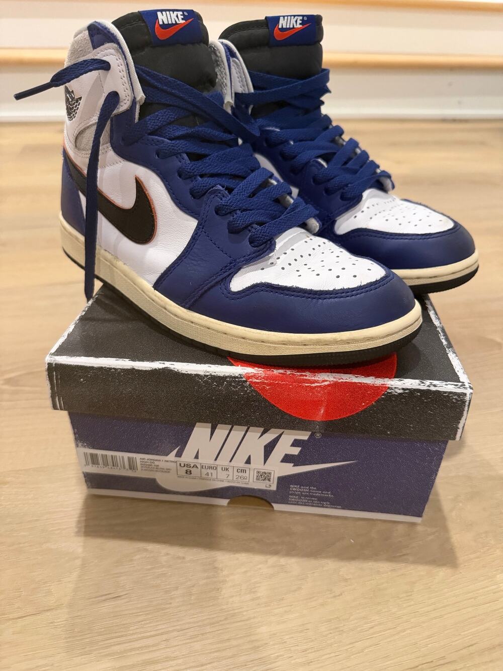 Nike Air Jordan 1 Retro High OG True Blue DZ5485-100 Men’s Size 8 w/ Box